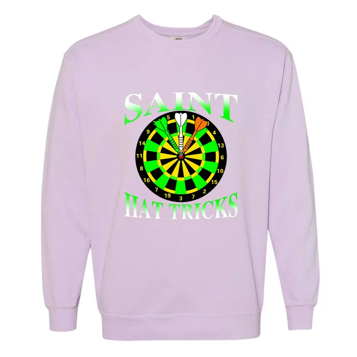 Darts Saint Hat Trick Irish St Patrick's Day Garment-Dyed Sweatshirt