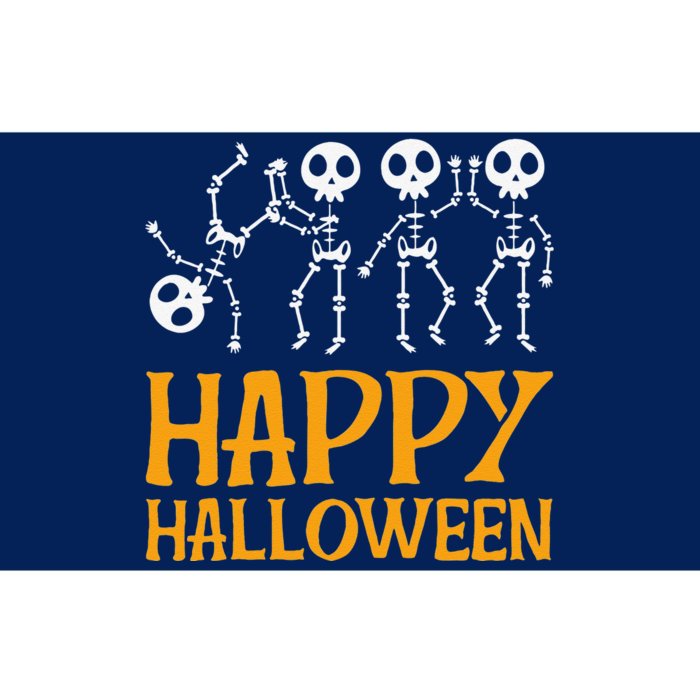 Dancing Skeletons Happy Halloween Bumper Sticker