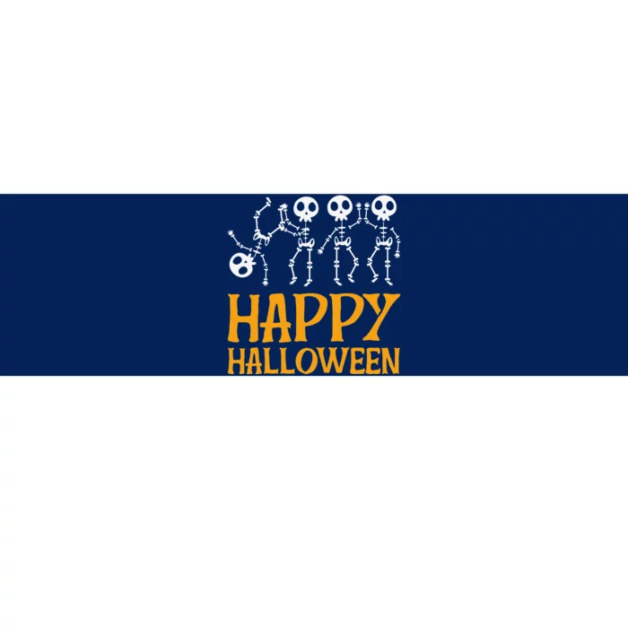 Dancing Skeletons Happy Halloween Bumper Sticker