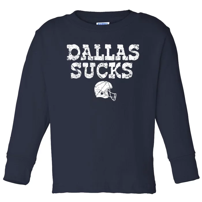 Dallas Sucks Helmet Toddler Long Sleeve Shirt