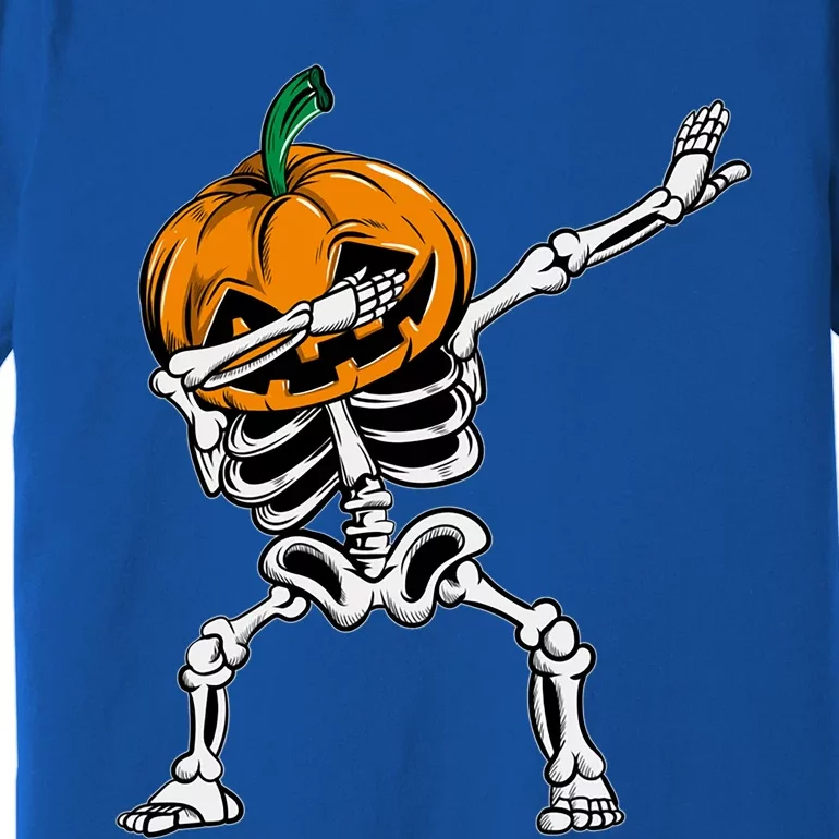 Dabbing Skeleton Halloween Ghost Party Costume Pumpkin Dab Meaningful Gift Premium T-Shirt