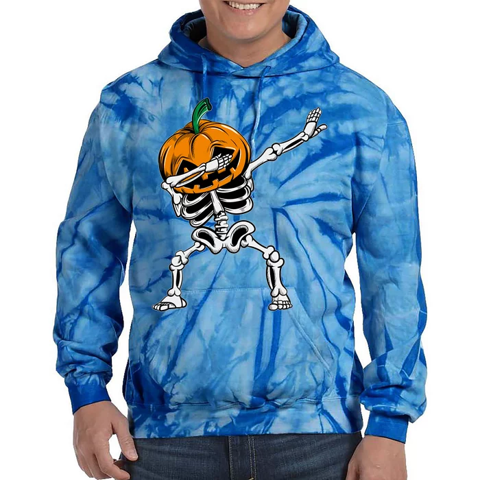 Dabbing Skeleton Halloween Ghost Party Costume Pumpkin Dab Meaningful Gift Tie Dye Hoodie