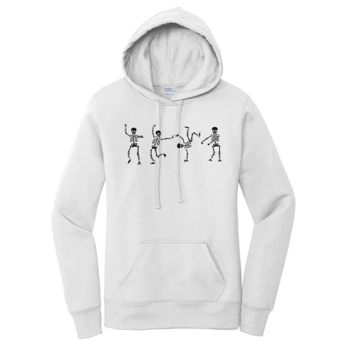 Dancing Skeleton Halloween Party Women's Pullover Hoodie