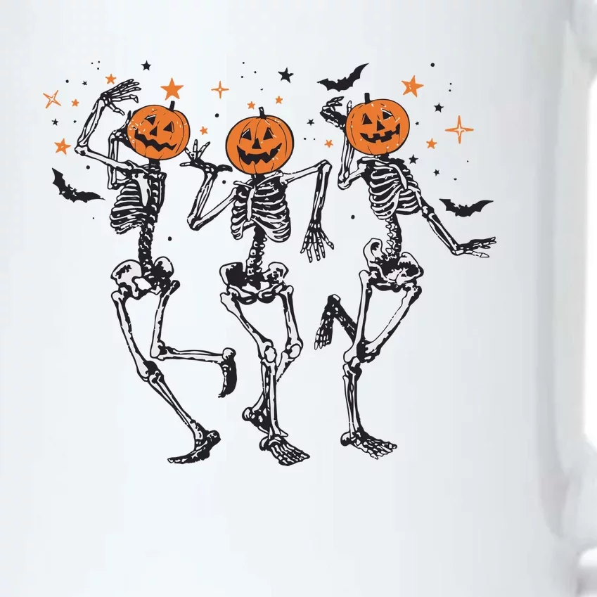 Dancing Skeleton Halloween Pumpkin Halloween Black Color Changing Mug