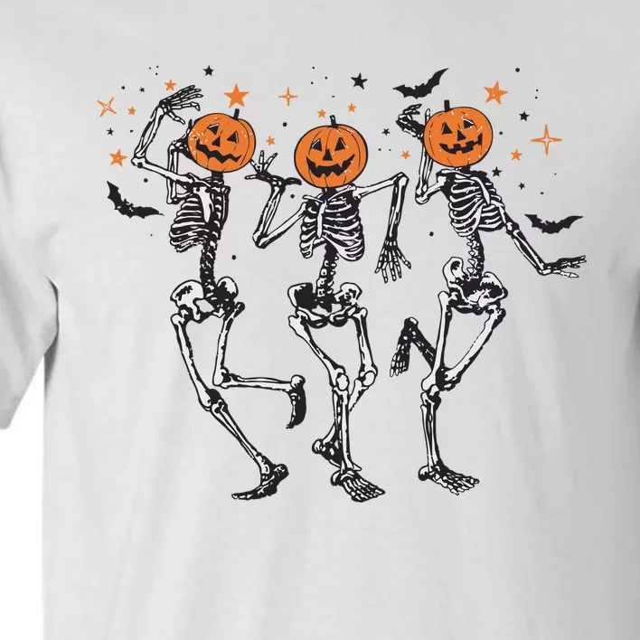 Dancing Skeleton Halloween Pumpkin Halloween Tall T-Shirt