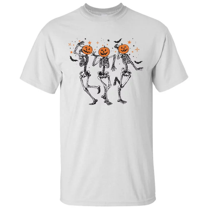 Dancing Skeleton Halloween Pumpkin Halloween Tall T-Shirt