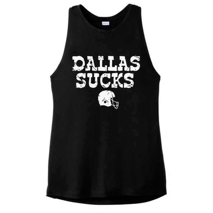 Dallas Sucks Helmet Ladies Tri-Blend Wicking Tank