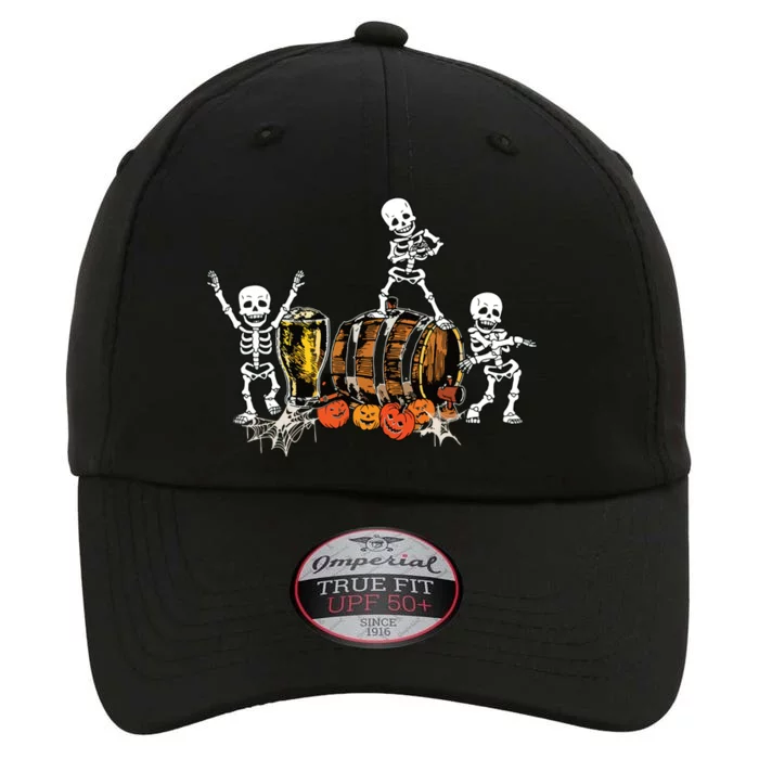 Dancing Skeletons Halloween Party Funny Beer Drinking The Original Performance Cap