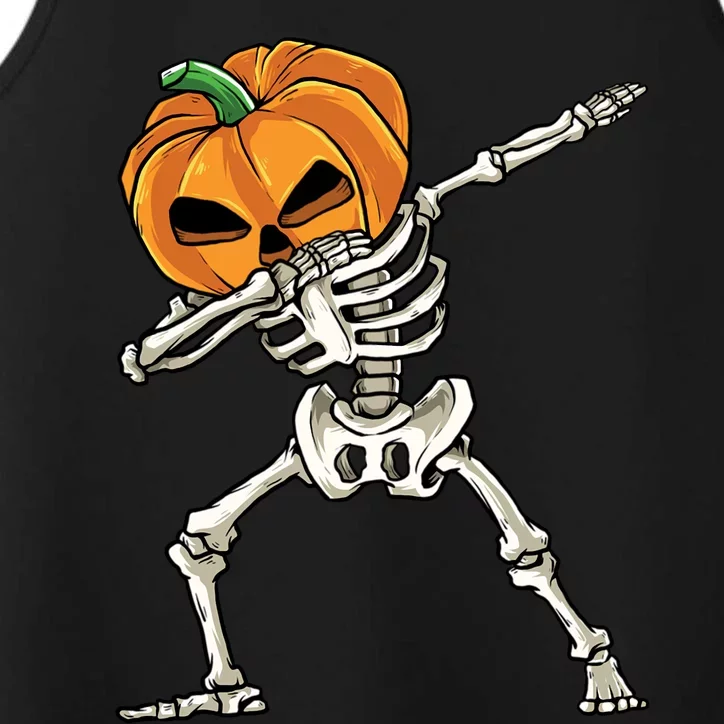 Dabbing Skeleton Halloween 2024 Performance Tank