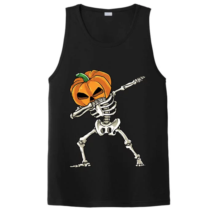 Dabbing Skeleton Halloween 2024 Performance Tank