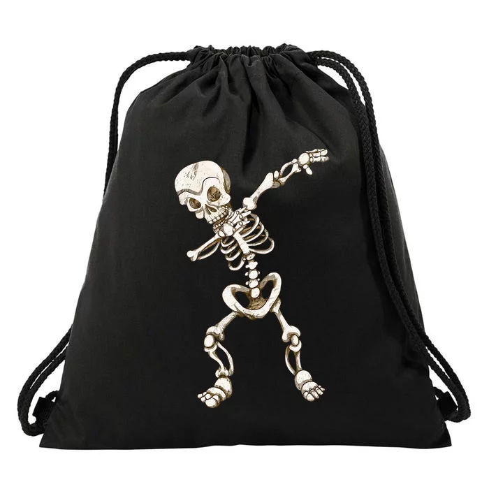 Dabbing Skeleton Halloween Costume Spooky and Hilarious Drawstring Bag