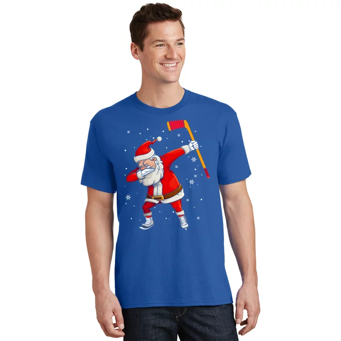 Dabbing Santa Hockey Funny Dab Claus Christmas Sports Lover Great Gift T-Shirt