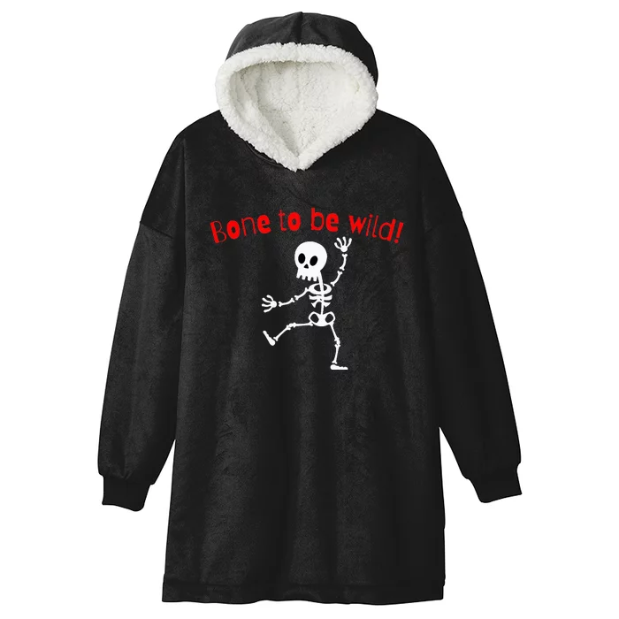 Dancing Skeleton Halloween Funny Bone Wild Hooded Wearable Blanket