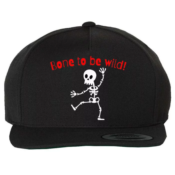 Dancing Skeleton Halloween Funny Bone Wild Wool Snapback Cap