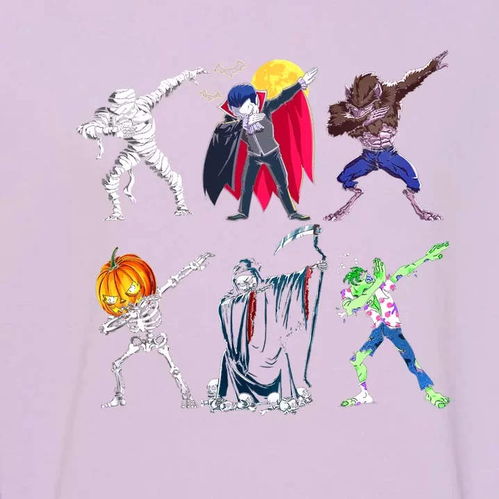 Dabbing Skeleton Halloween Monsters Dracula Ghost Ideas Gift Garment-Dyed Sweatshirt