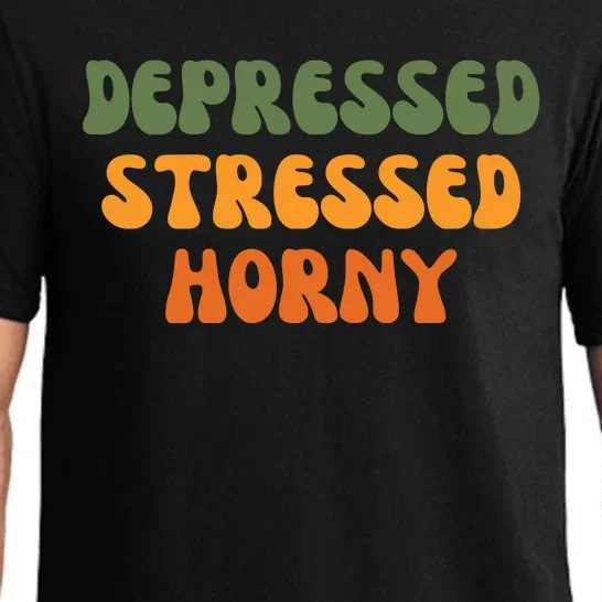 Depressed Stressed Horny Pajama Set