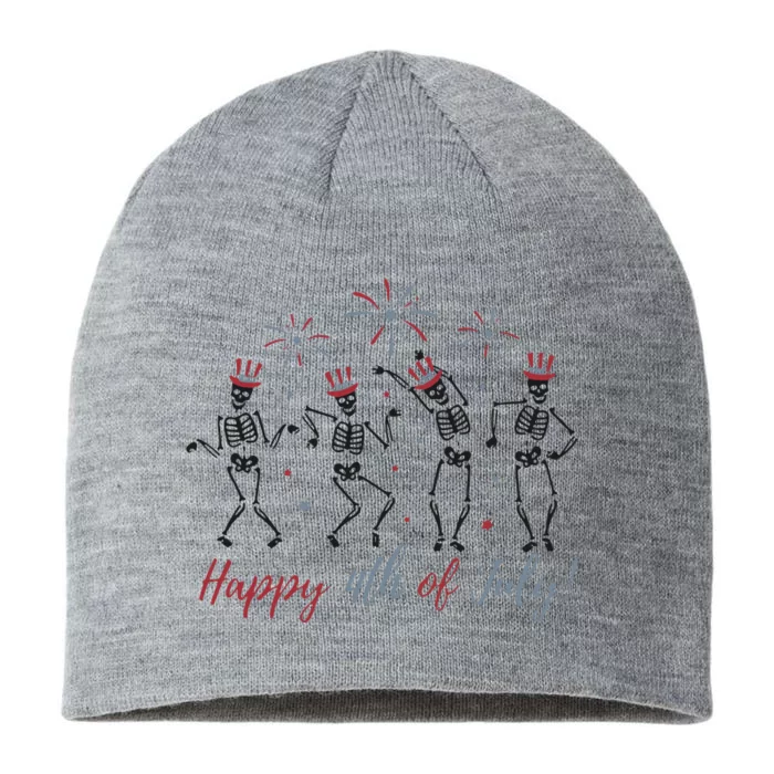 Dancing Skeleton Happy 4th Of July 8 1/2in Sustainable Knit Beanie