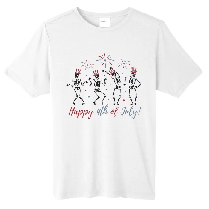 Dancing Skeleton Happy 4th Of July ChromaSoft Performance T-Shirt