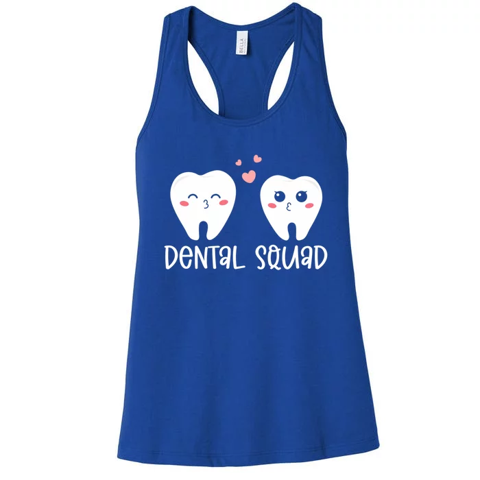 Dental Squad Happy Valentines Day Dental Life Cute Teeth Gift Women's Racerback Tank