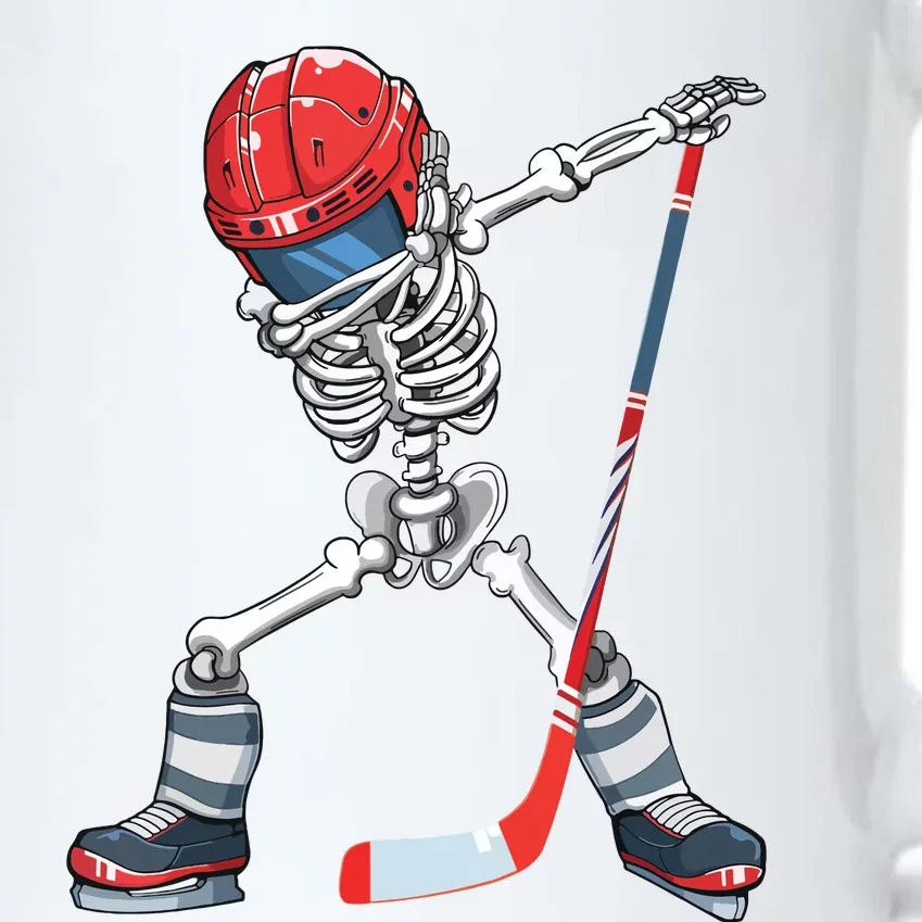 Dabbing Skeleton Hockey Halloween Costume Gift Boy Black Color Changing Mug