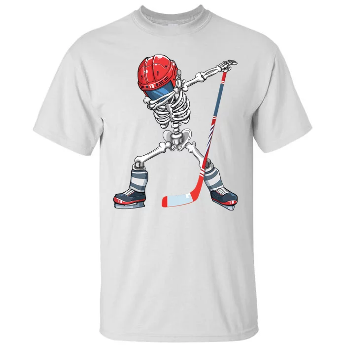 Dabbing Skeleton Hockey Halloween Costume Gift Boy Tall T-Shirt