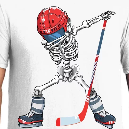 Dabbing Skeleton Hockey Halloween Costume Gift Boy Pajama Set