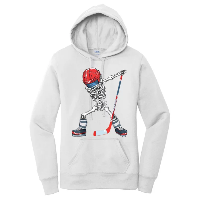 Dabbing Skeleton Hockey Halloween Costume Gift Boy Women's Pullover Hoodie