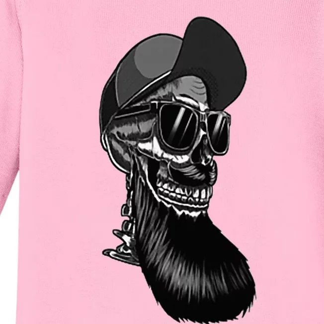 Don’T Skull Head Baby Long Sleeve Bodysuit