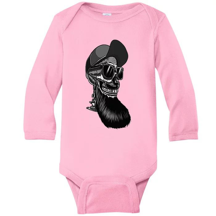 Don’T Skull Head Baby Long Sleeve Bodysuit