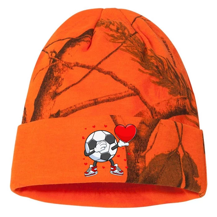 Dabbing Soccer Heart Valentine's Day Football Player Gift Kati - 12in Camo Beanie