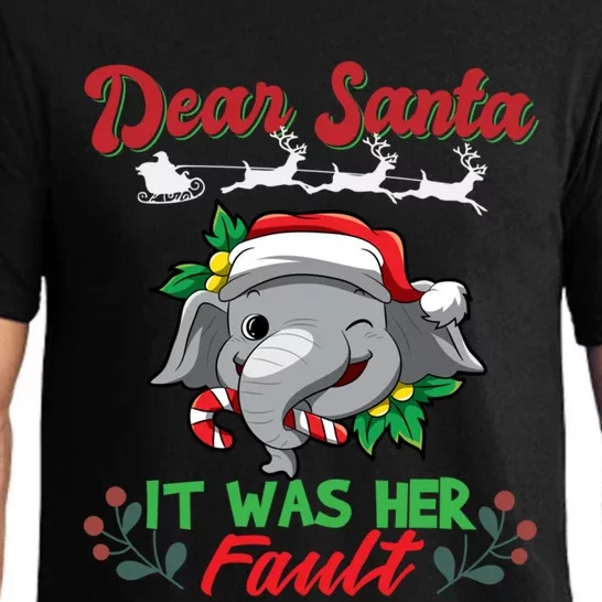 Dear Santa It Was Her Fault Siblings Matching Xmas Gift Pajama Set