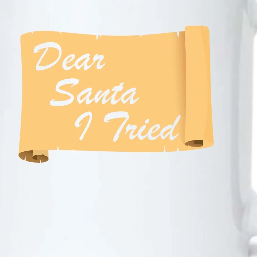 Dear Santa I Tried Gift Black Color Changing Mug