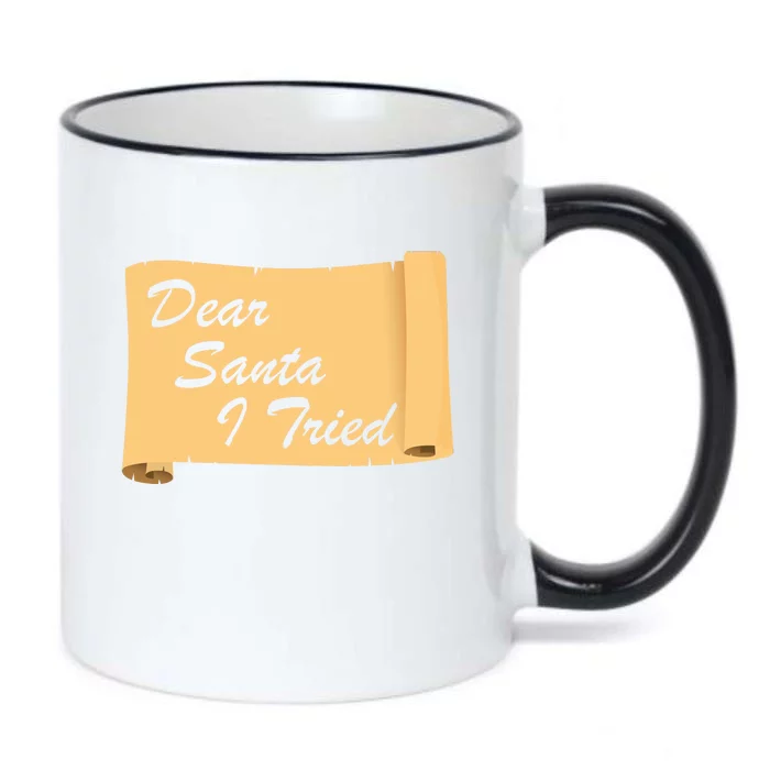 Dear Santa I Tried Gift Black Color Changing Mug