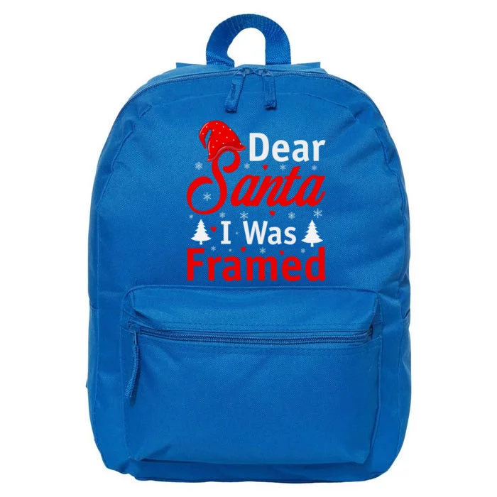 Dear Santa I Was Framed Gift 16 in Basic Backpack