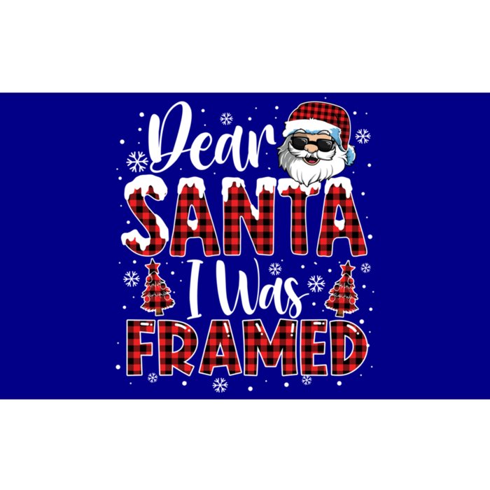 Dear Santa I Was Framed Christmas Naughty List Costume Funny Gift Bumper Sticker