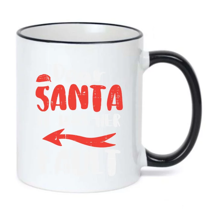 Dear Santa It Was Her Fault Xmas Couples Christmas Pjs Gift Black Color Changing Mug