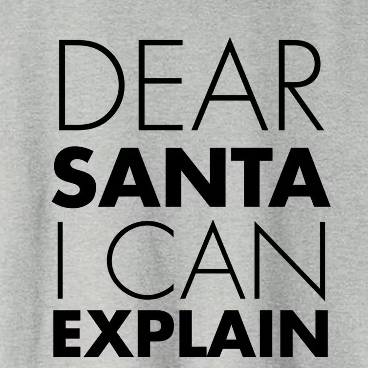 Dear Santa I Can Explain Christmas Holiday Family Great Gift Women's Crop Top Tee