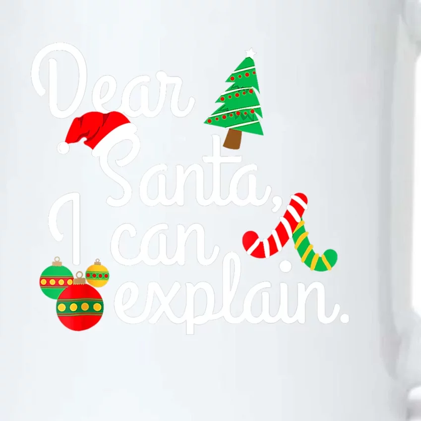 Dear Santa I Can Explain Funny Christmas Family Matching Pjs Gift Black Color Changing Mug