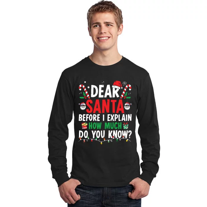 Dear Santa I Can Explain Funny Christmas Tall Long Sleeve T-Shirt