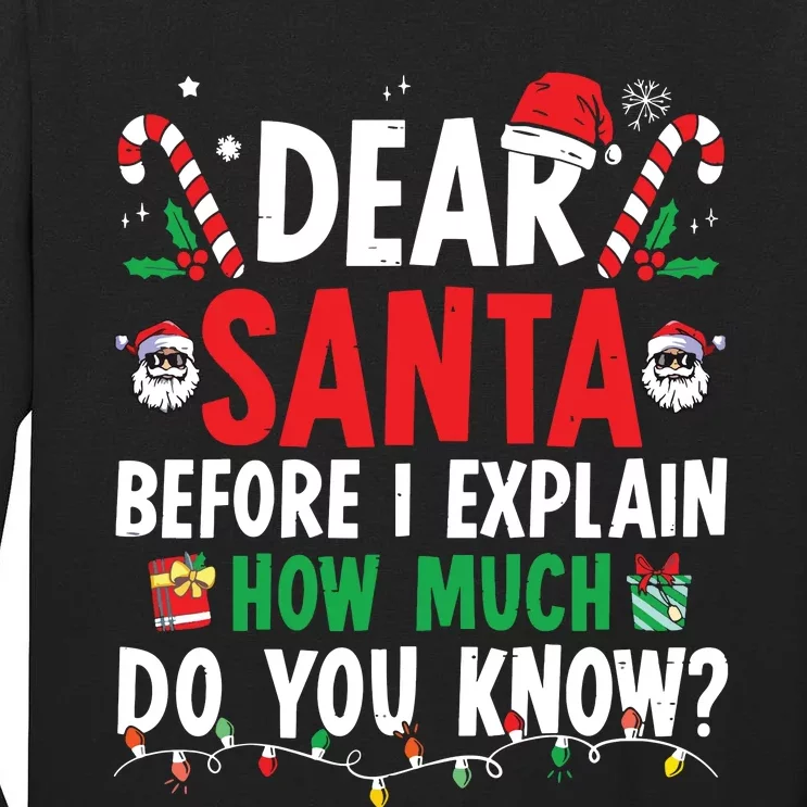 Dear Santa I Can Explain Funny Christmas Tall Long Sleeve T-Shirt