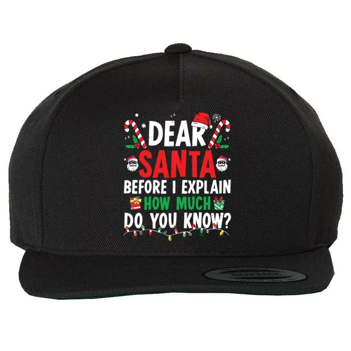 Dear Santa I Can Explain Funny Christmas Wool Snapback Cap