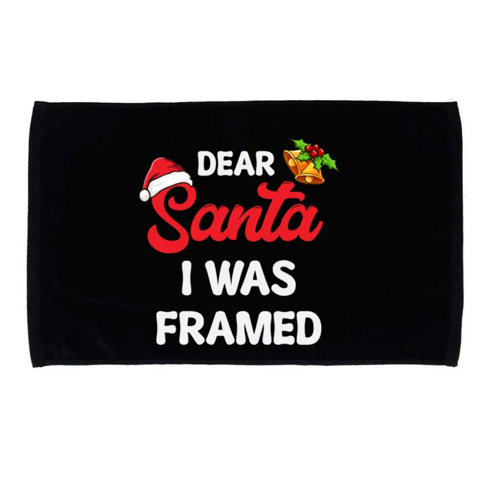 Dear Santa I Was Framed Gift Microfiber Hand Towel