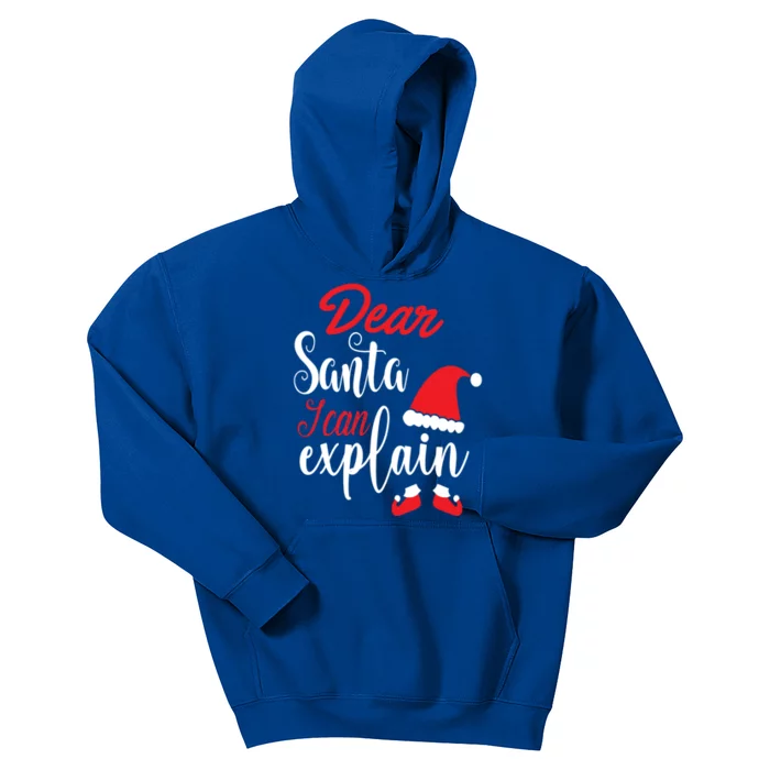 Dear Santa I Can Explain Christmas Great Gift Kids Hoodie