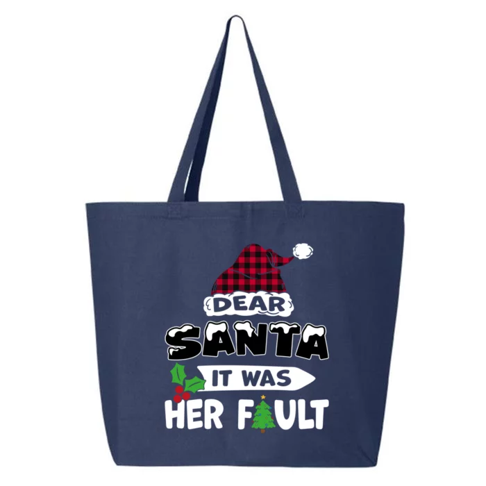 Dear Santa It Was Her Fault His And Her Christmas Meaningful Gift 25L Jumbo Tote