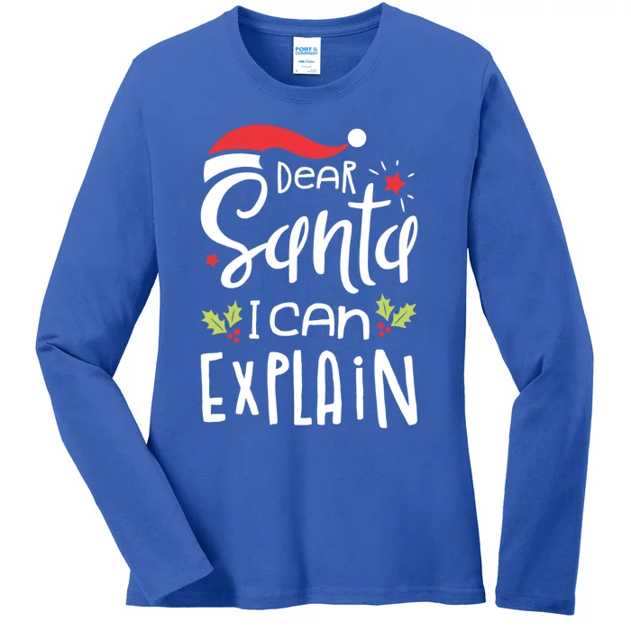 Dear Santa I Can Explain Christmas Boys Girls Xmas Gift Ladies Long Sleeve Shirt