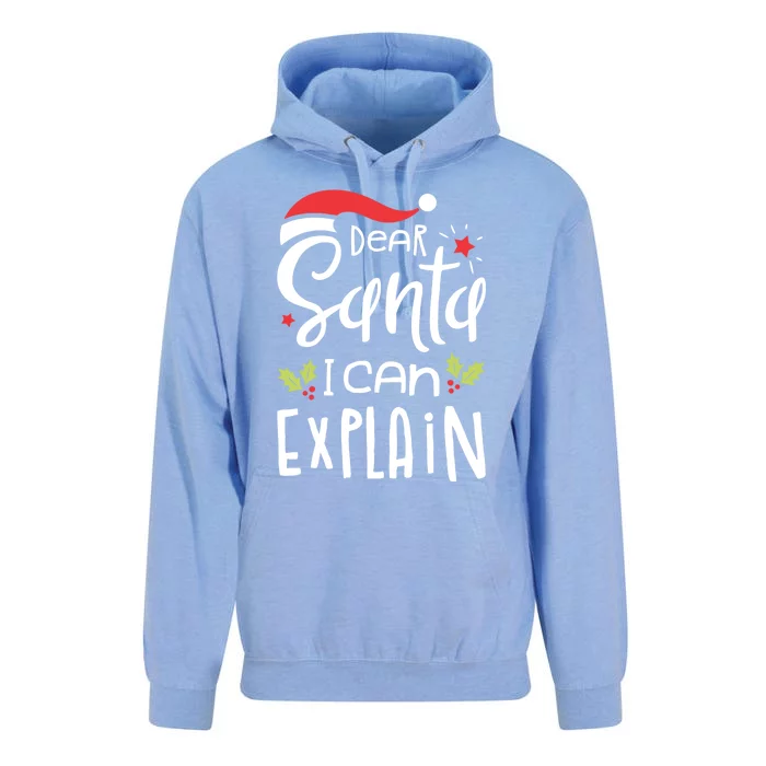 Dear Santa I Can Explain Christmas Boys Girls Xmas Gift Unisex Surf Hoodie