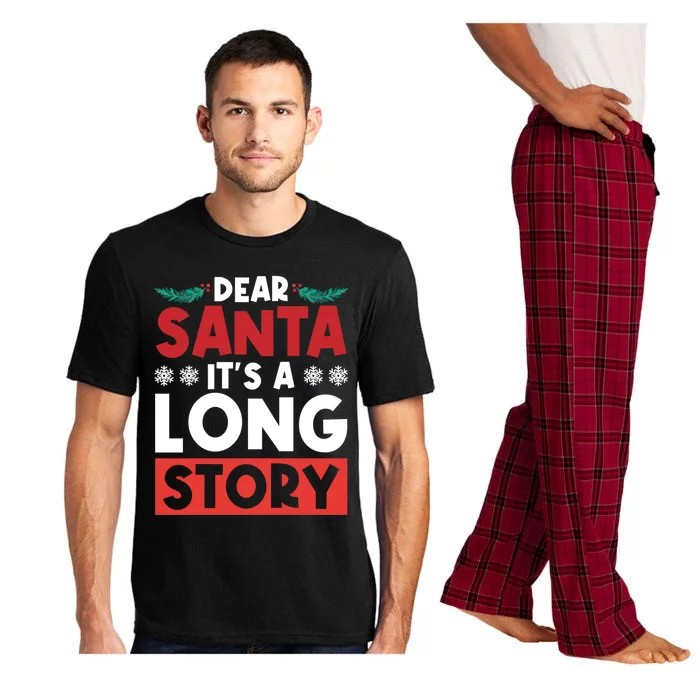 Dear Santa It’S A Long Story Cool Gift Pajama Set