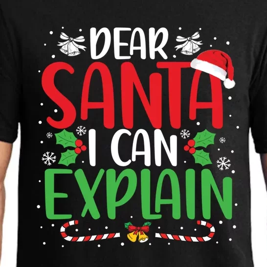 Dear Santa I Can Explain Funny Christmas Joke Santa Claus Gift Pajama Set