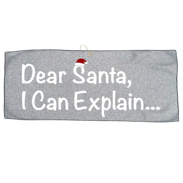 Dear Santa I Can Explain… Funny Gift Large Microfiber Waffle Golf Towel