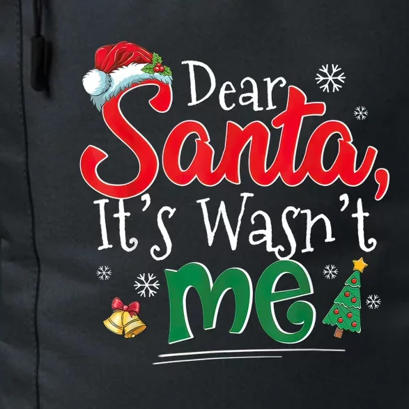 Dear Santa It Wasn't Me Funny Family Christmas Party Daily Commute Backpack